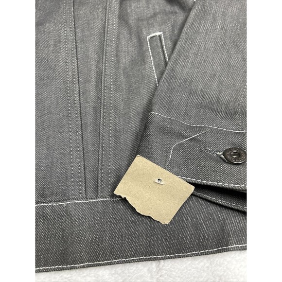 NWT Levi's Gray Denim Buttoned Truck Jean Jacket Youth Size Large 12-13 YRS - Picture 6 of 10